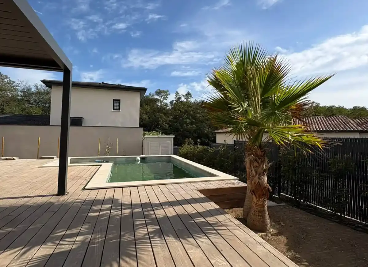 Aménagement complet de jardin en Drôme provençale par Laurie Paysage